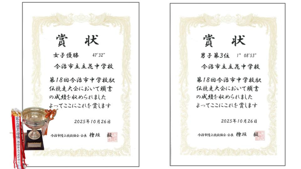 （２学期後半）表彰伝達